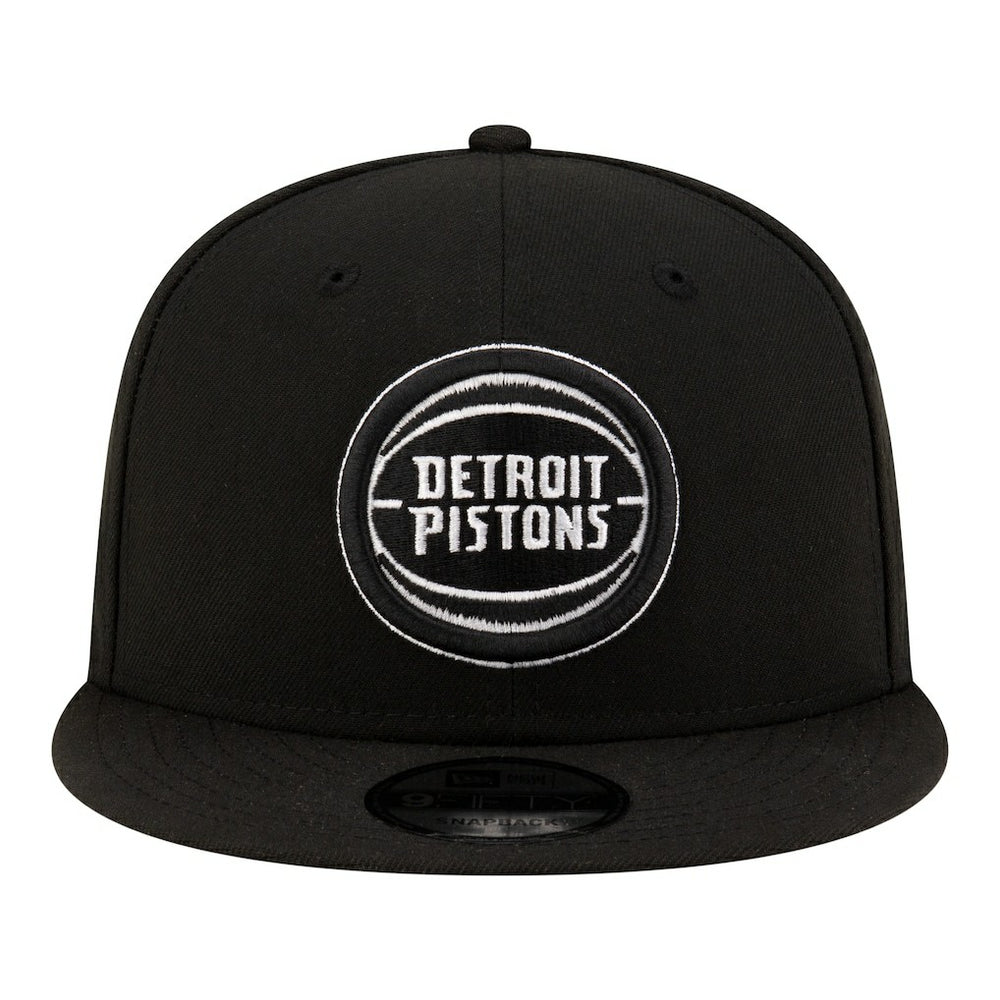Detroit Pistons Team 9FIFTY Snapback Hat - Black/White | New Era sale