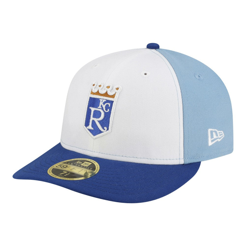Kansas City Royals Authentic Collection On-Field Low Profile 59FIFTY Fitted Hat - White/Blue | New Era