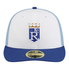 Kansas City Royals Authentic Collection On-Field Low Profile 59FIFTY Fitted Hat - White/Blue | New Era