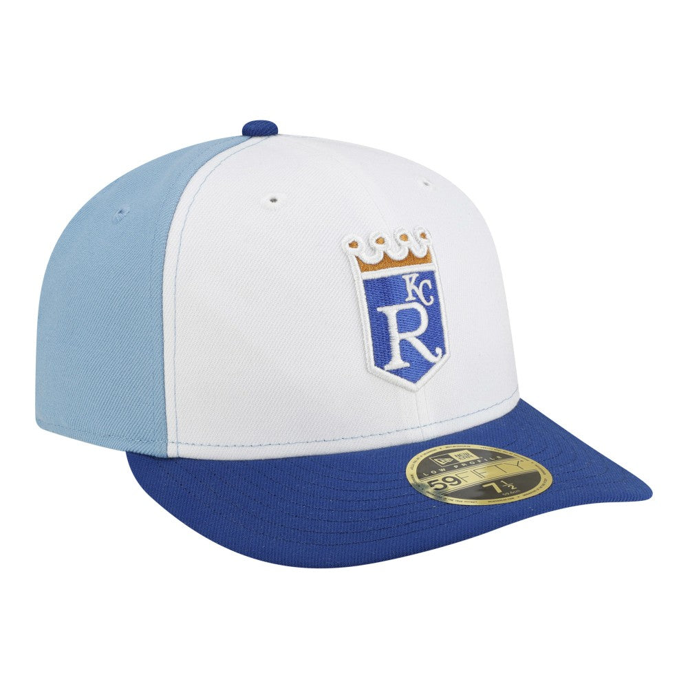 Kansas City Royals Authentic Collection On-Field Low Profile 59FIFTY Fitted Hat - White/Blue | New Era