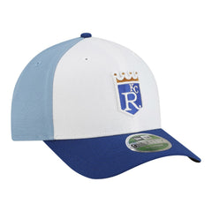 Kansas City Royals Player Replica 9FORTY M-Crown Adjustable Hat - White/Light Blue | New Era