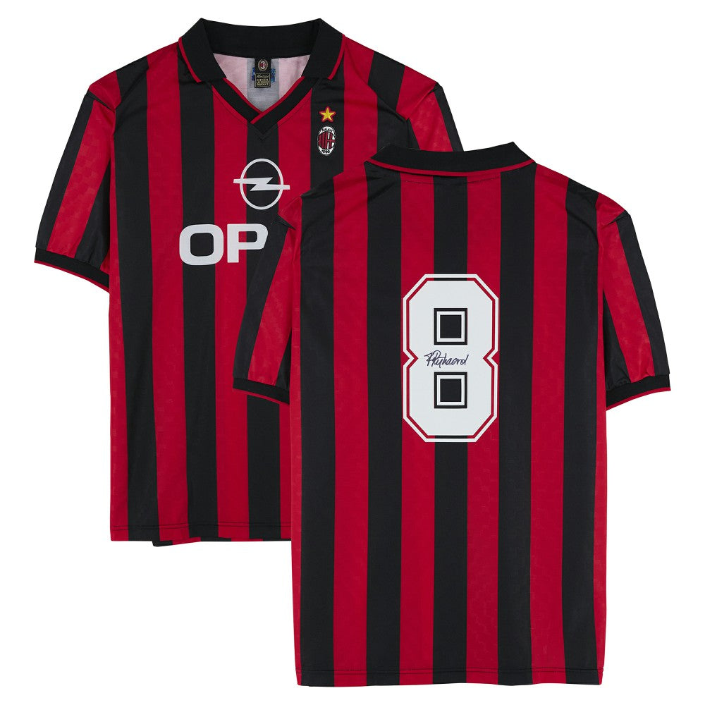 Frank Rijkaard AC Milan Autographed Red/Black Home Jersey - Icons sale