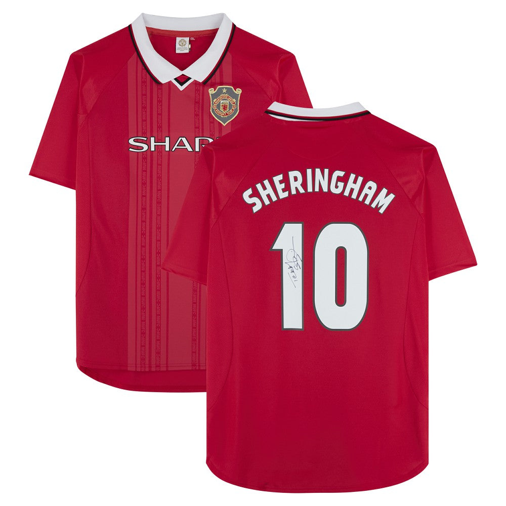 Teddy Sheringham Manchester United Autographed 1999 Red UEFA Champions League Home Jersey - Icons | Adidas discount