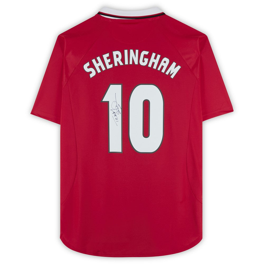 Teddy Sheringham Manchester United Autographed 1999 Red UEFA Champions League Home Jersey - Icons | Adidas discount