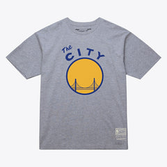 Golden State Warriors Unisex Hardwood Classics Arch T-Shirt sale - Heather Gray | Mitchell & Ness outlet