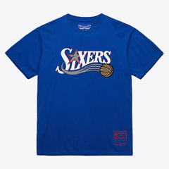 Philadelphia 76ers Unisex Hardwood Classics Arch T-Shirt - Royal | Mitchell & Ness cheap