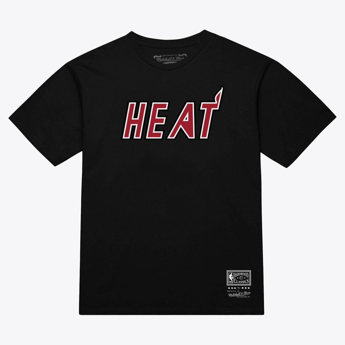 Miami Heat Unisex Wordmark T-Shirt - Black | Mitchell & Ness online