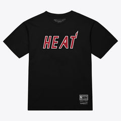Miami Heat Unisex Wordmark T-Shirt - Black | Mitchell & Ness online