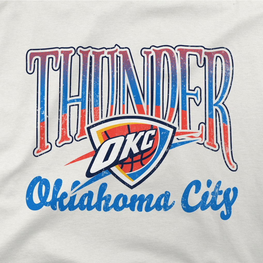 Oklahoma City Thunder Stadium Essentials Unisex Sky High Fleece Sweatshirt - Oatmeal cheap