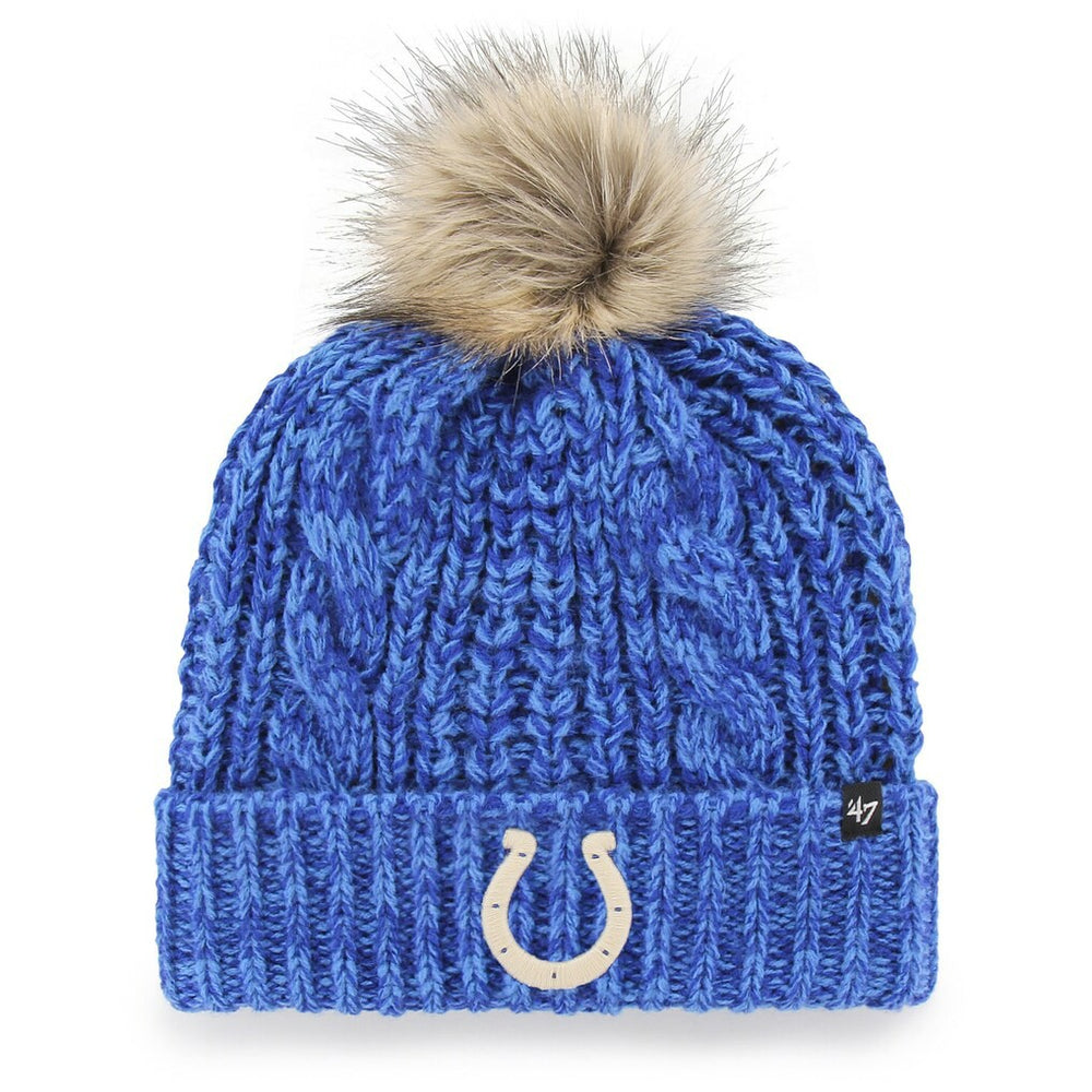 Indianapolis Colts '47 Women's Meeko Cuffed Knit Hat with Pom - Royal on sale