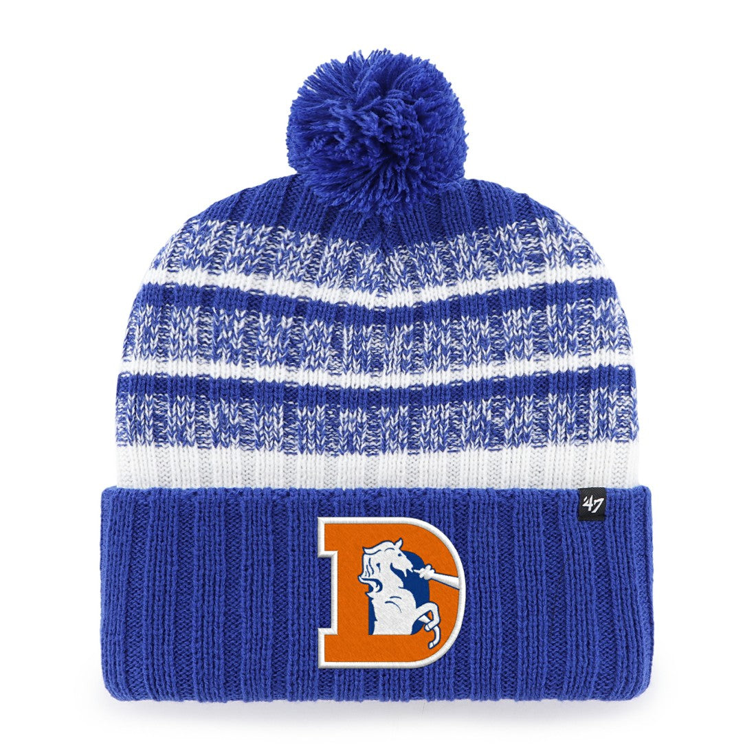 Denver Broncos '47 Tavern Cuffed Knit Hat with Pom - Royal outlet