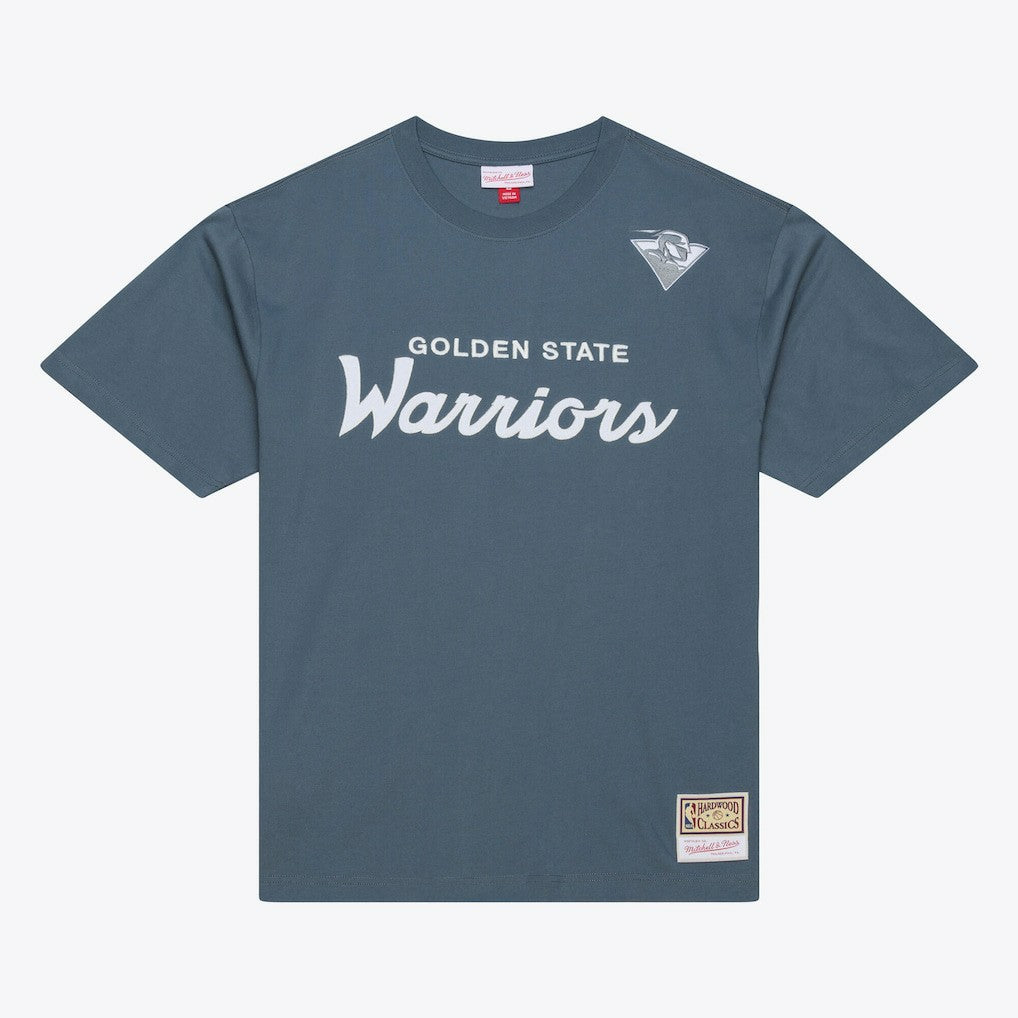 Golden State Warriors Thunderstorm T-Shirt sale - Blue | Mitchell & Ness on sale