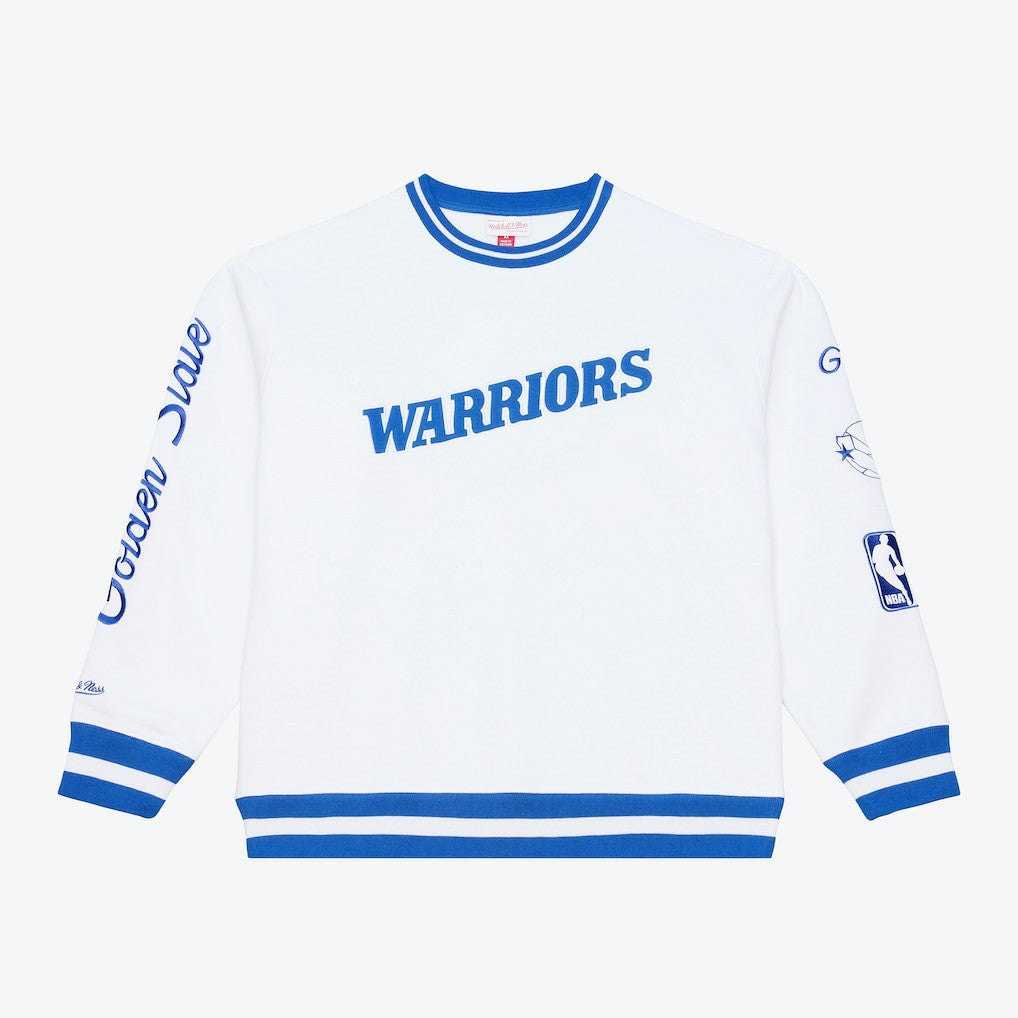 Golden State Warriors Arctic Fleece Sweatshirt sale - White | Mitchell & Ness shop
