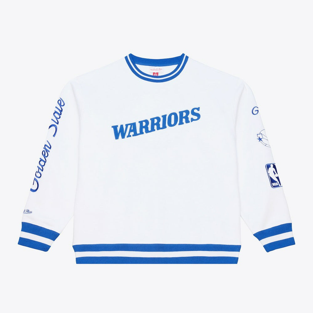Golden State Warriors Arctic Fleece Sweatshirt sale - White | Mitchell & Ness shop