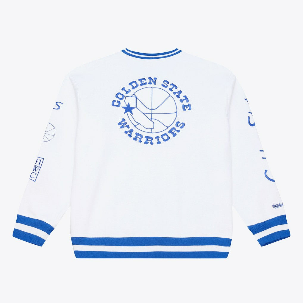 Golden State Warriors Arctic Fleece Sweatshirt sale - White | Mitchell & Ness shop