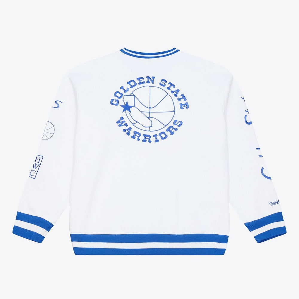 Golden State Warriors Arctic Fleece Sweatshirt sale - White | Mitchell & Ness shop
