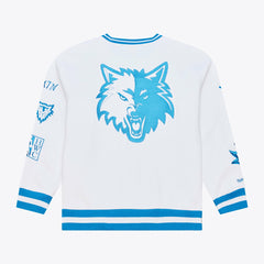Minnesota Timberwolves Arctic Fleece Sweatshirt - White | Mitchell & Ness discount