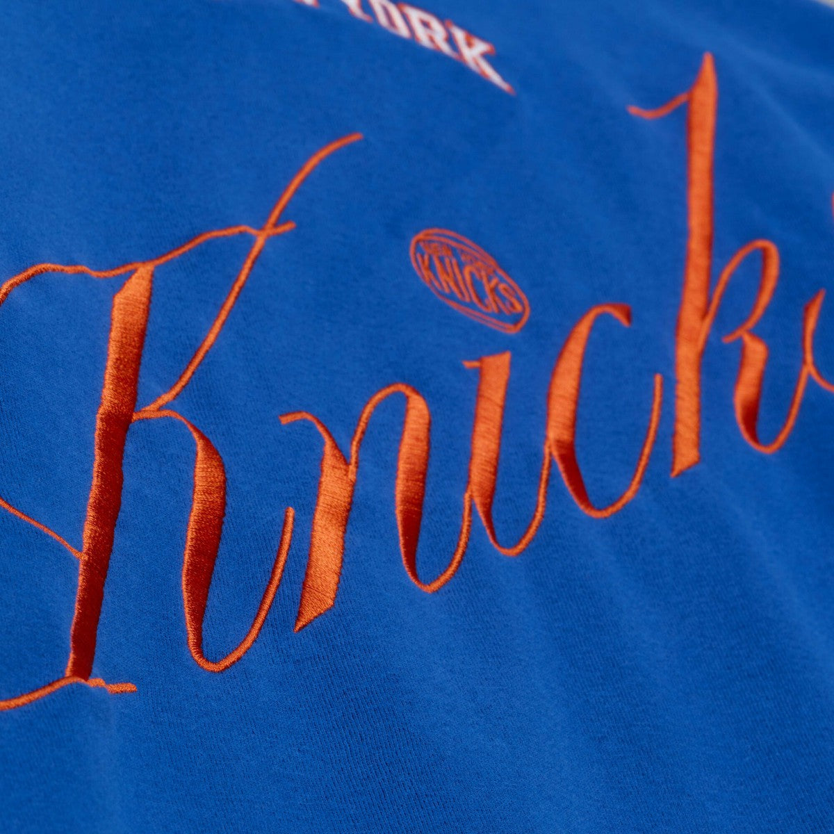 New York Knicks Women's Hardwood Classics Script Lightweight Sweatshirt - Royal | Mitchell & Ness sale