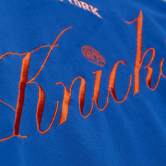 New York Knicks Women's Hardwood Classics Script Lightweight Sweatshirt - Royal | Mitchell & Ness sale