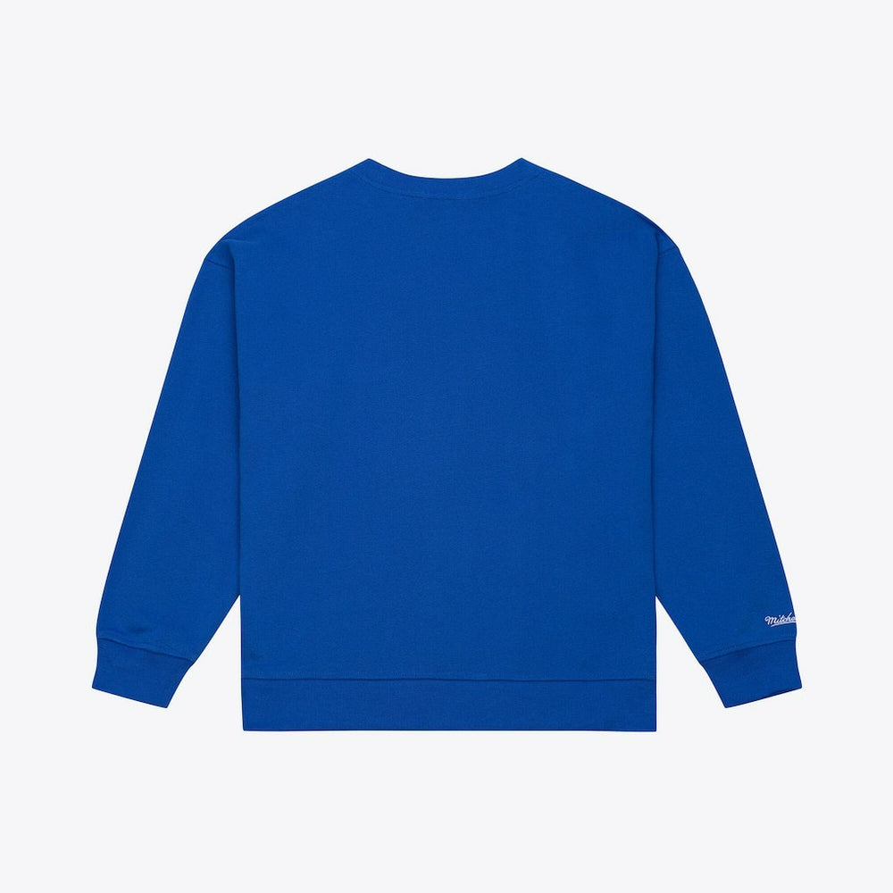 Golden State Warriors Women's Hardwood Classics Script Lightweight Sweatshirt sale - Royal | Mitchell & Ness on sale