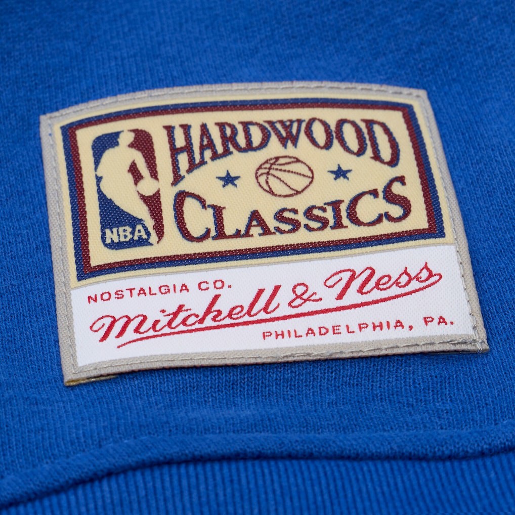 Golden State Warriors Women's Hardwood Classics Script Lightweight Sweatshirt sale - Royal | Mitchell & Ness on sale