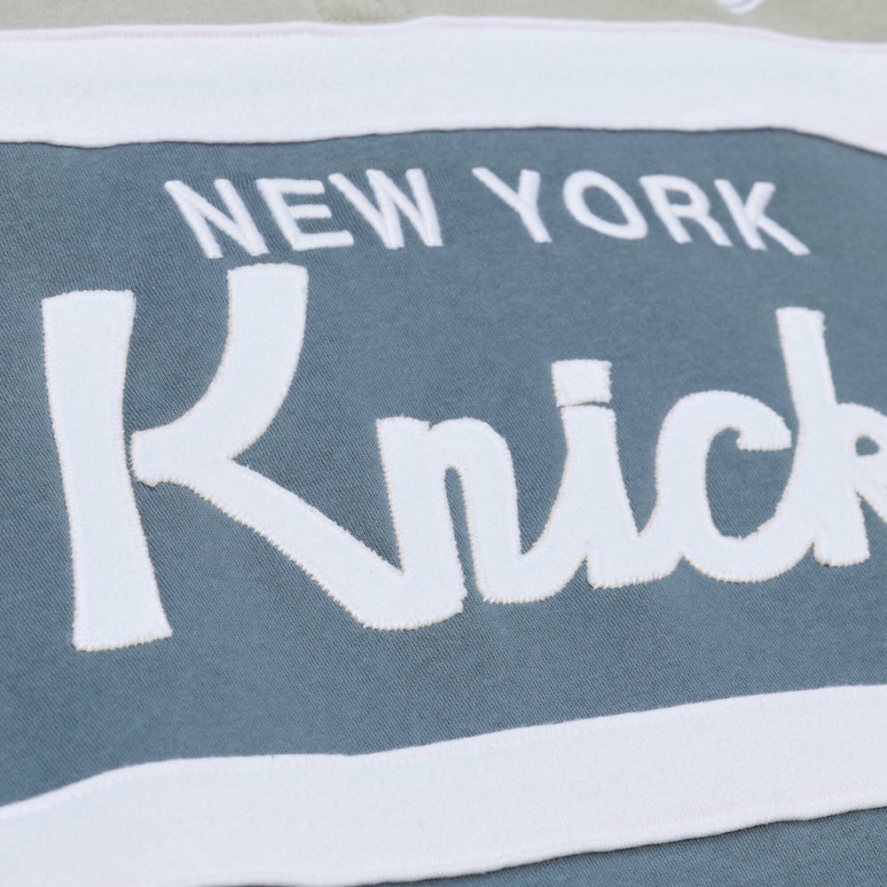 New York Knicks Thunderstorm Head Coach Quarter-Zip Jacket - Blue | Mitchell & Ness online