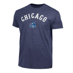 Chicago White Sox Champion Cooperstown Wordmark Lockup Tri-Blend T-Shirt - Navy