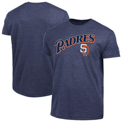 San Diego Padres Champion Cooperstown Wordmark Lockup Tri-Blend T-Shirt - Navy