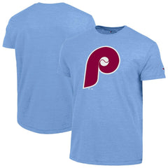 Philadelphia Phillies Champion Cooperstown Logo Tri-Blend T-Shirt - Light Blue
