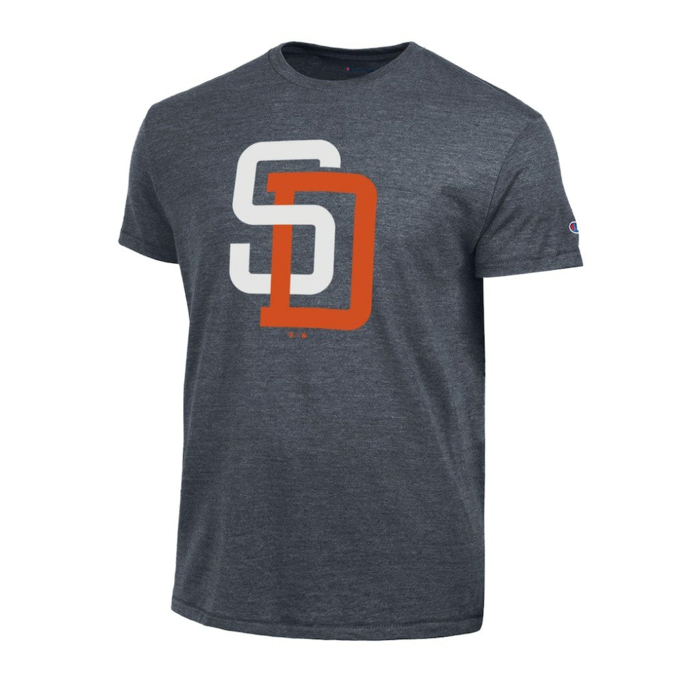 San Diego Padres Champion Cooperstown Logo Tri-Blend T-Shirt - Navy