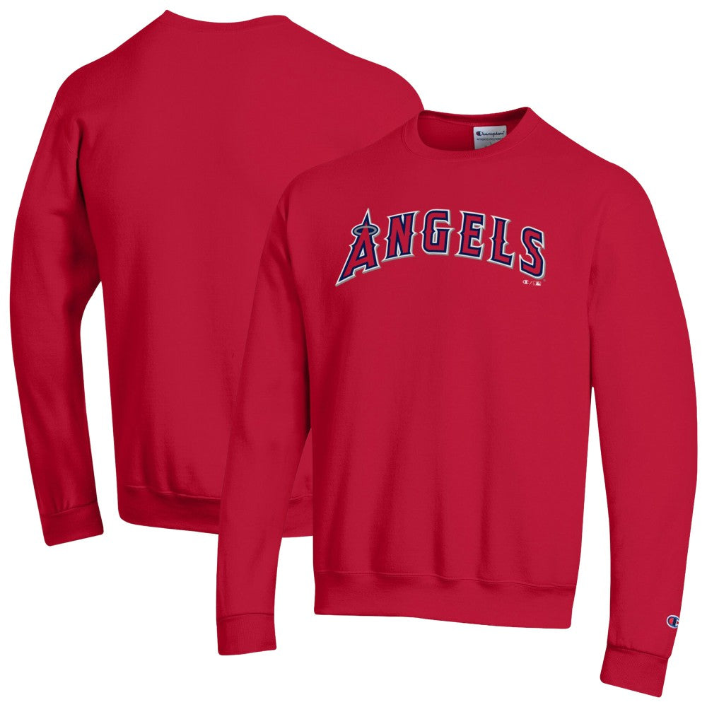 Los Angeles Angels Champion Powerblend Wordmark Sweatshirt - Red