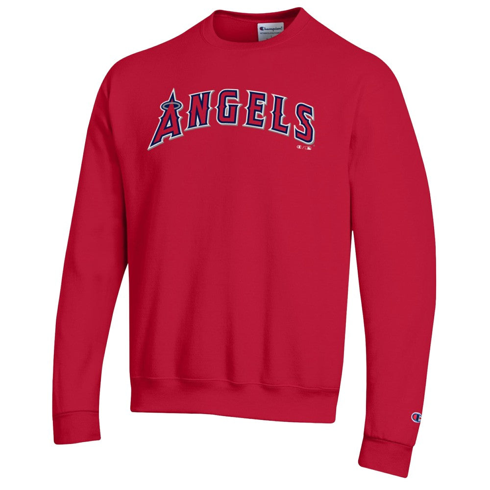 Los Angeles Angels Champion Powerblend Wordmark Sweatshirt - Red