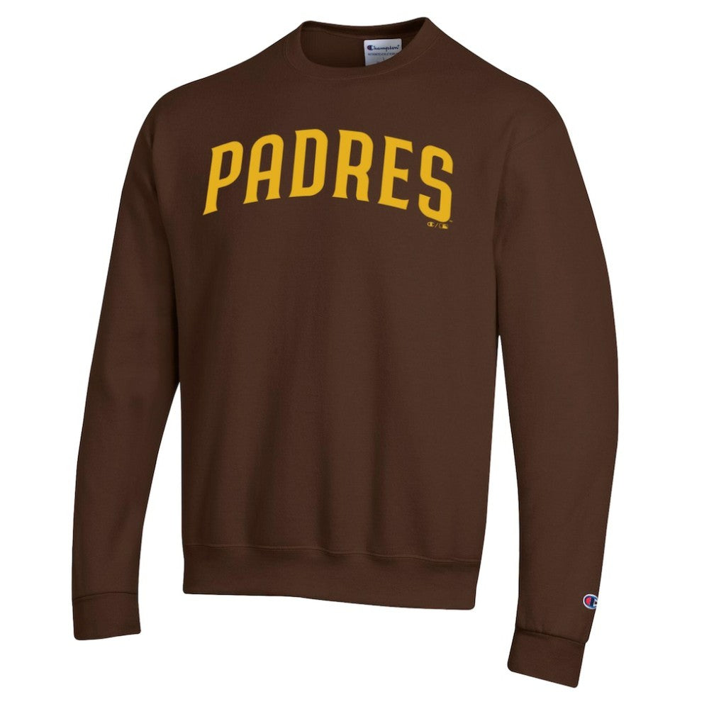 San Diego Padres Champion Powerblend Wordmark Sweatshirt - Brown