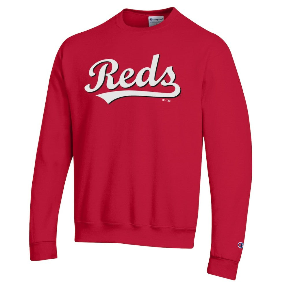 Cincinnati Reds Champion Powerblend Wordmark Sweatshirt - Red