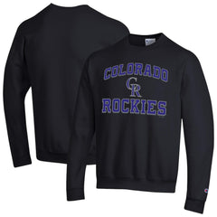 Colorado Rockies Champion Heart & Soul Powerblend Sweatshirt - Black