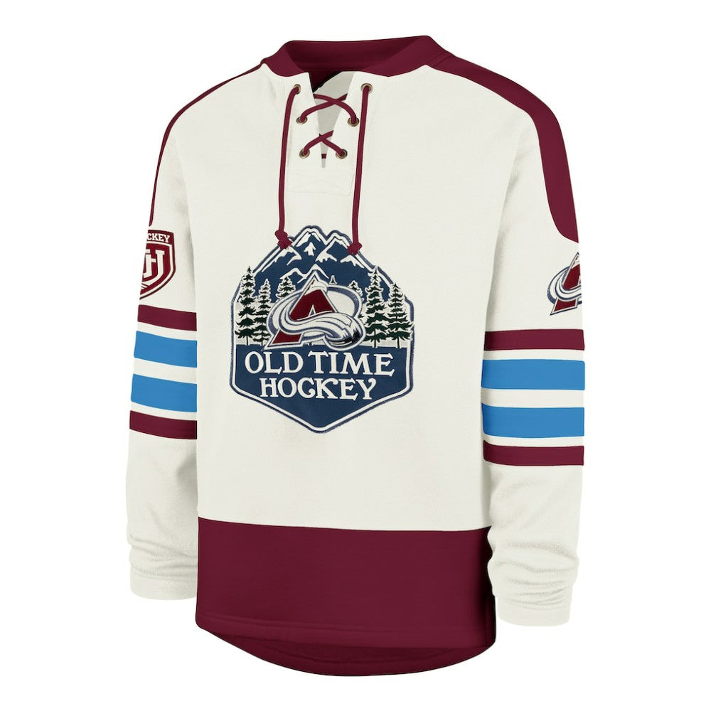 Colorado Avalanche '47 Pond Hockey Trio Eternal Lacer Sweatshirt Cream