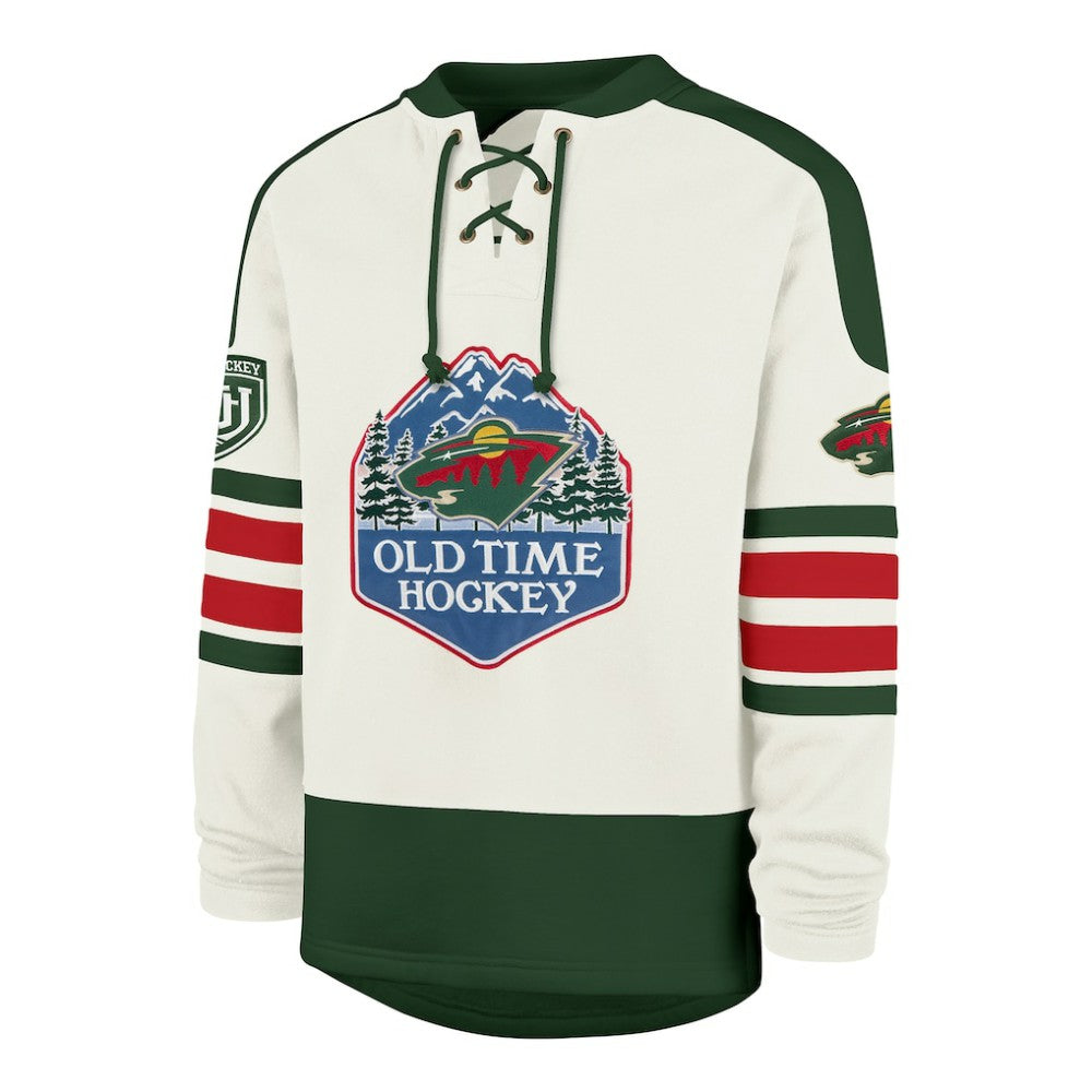 Minnesota Wild '47 Pond Hockey Trio Eternal Lacer Sweatshirt Cream