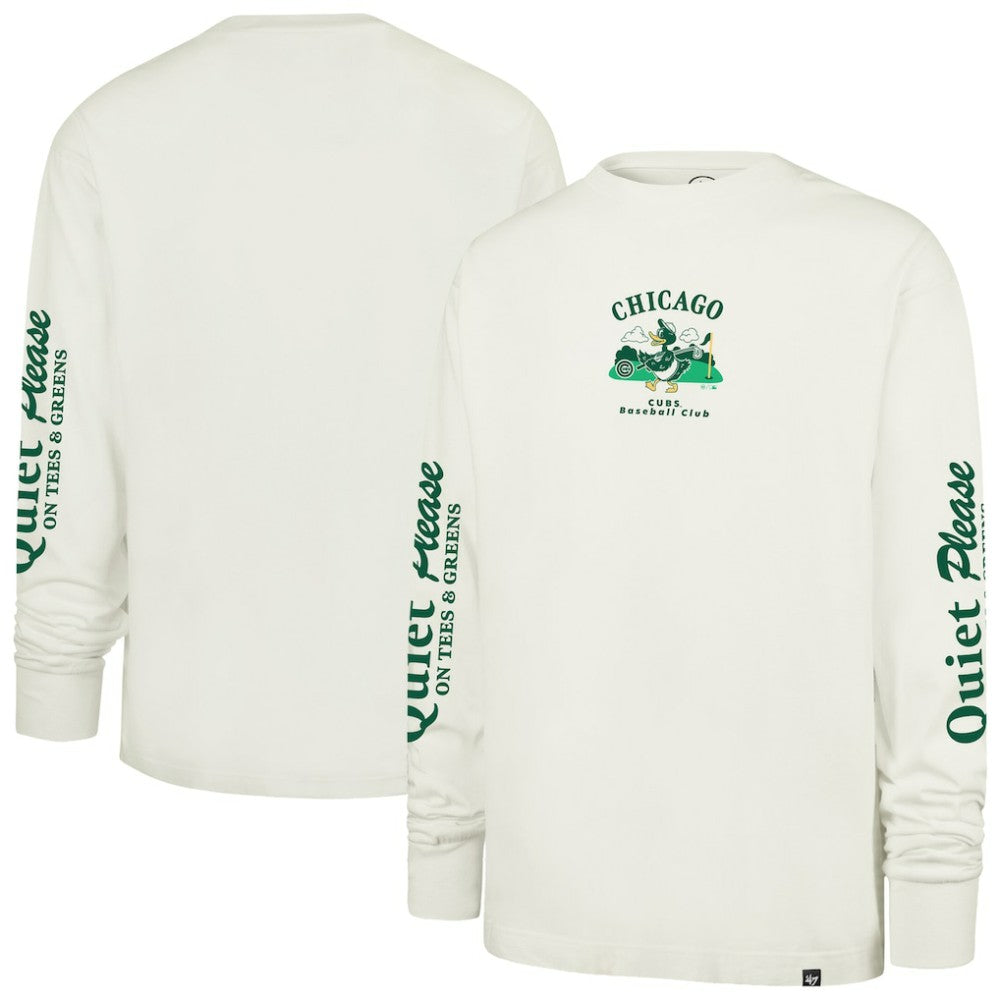 Chicago Cubs Quiet Please Foundation Long Sleeve T-Shirt - Cream | 47 brand