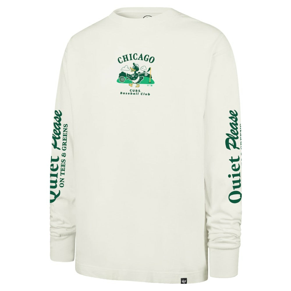 Chicago Cubs Quiet Please Foundation Long Sleeve T-Shirt - Cream | 47 brand