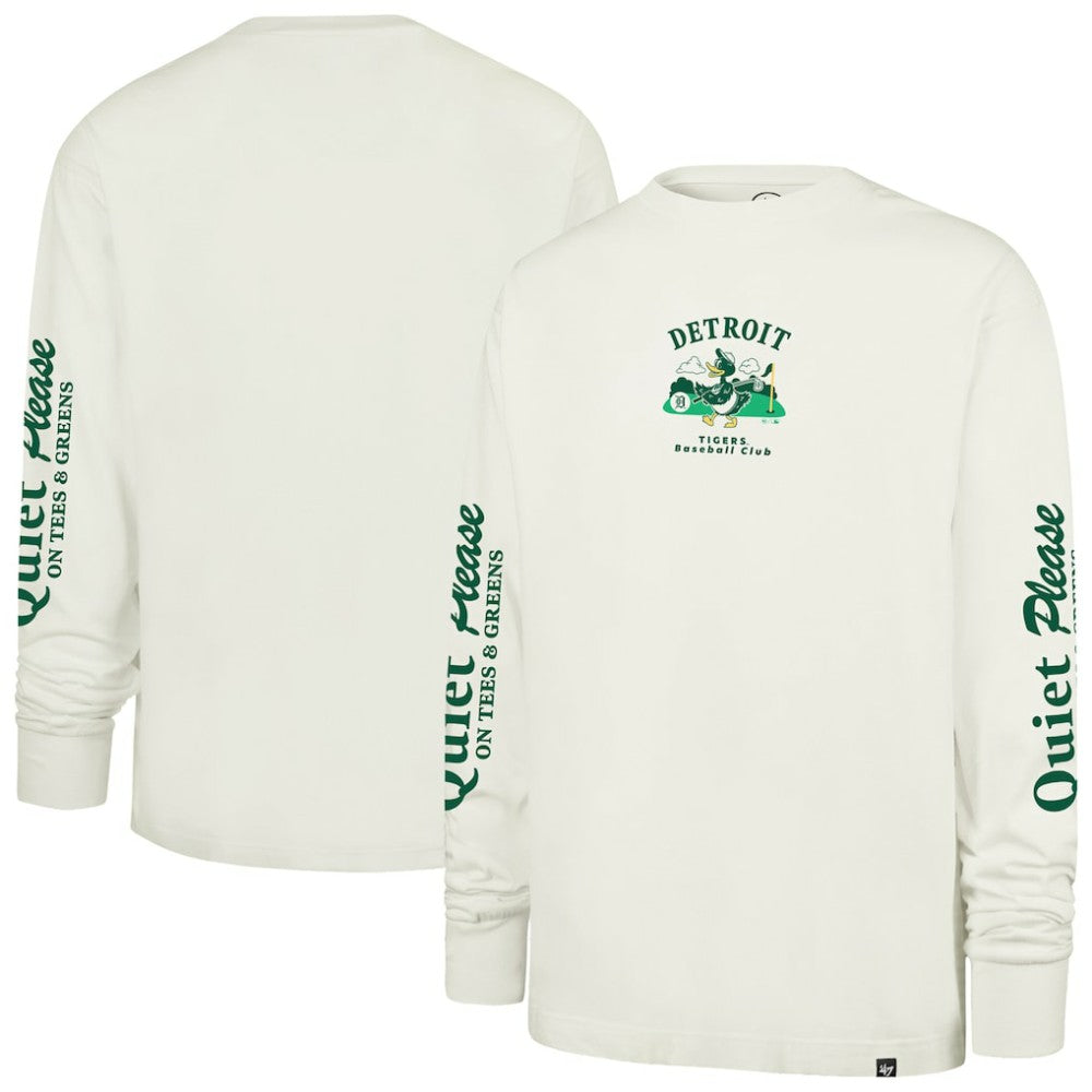 Detroit Tigers Quiet Please Foundation Long Sleeve T-Shirt - Cream | 47 brand