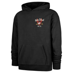 New York Mets Souvenir Laurels Foundation Hoodie - Black | 47 brand
