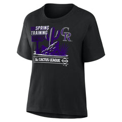 Colorado Rockies Women's 2026 Spring Training Cactus League Hometown Special T-Shirt - Black