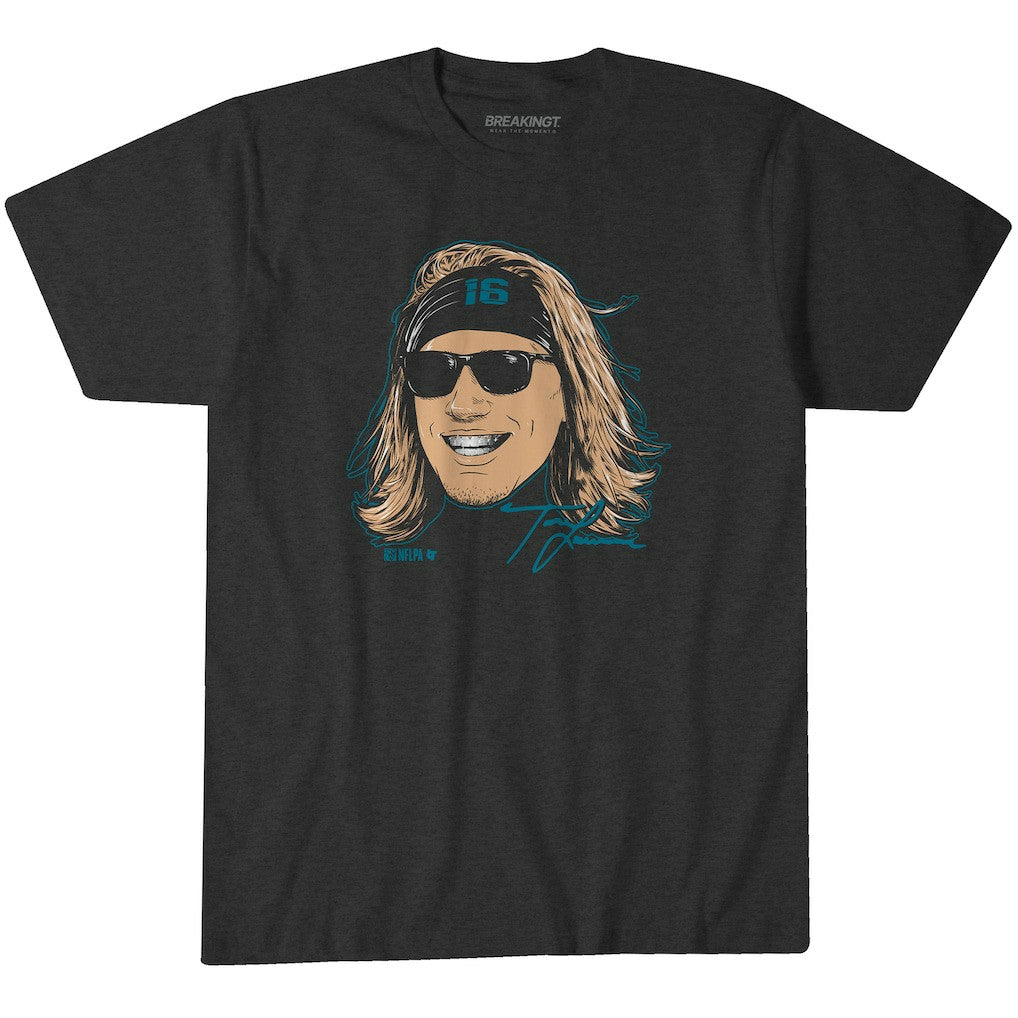 Trevor Lawrence Jacksonville Jaguars BreakingT Unisex Steezy Trev Graphic T-Shirt - Charcoal sale
