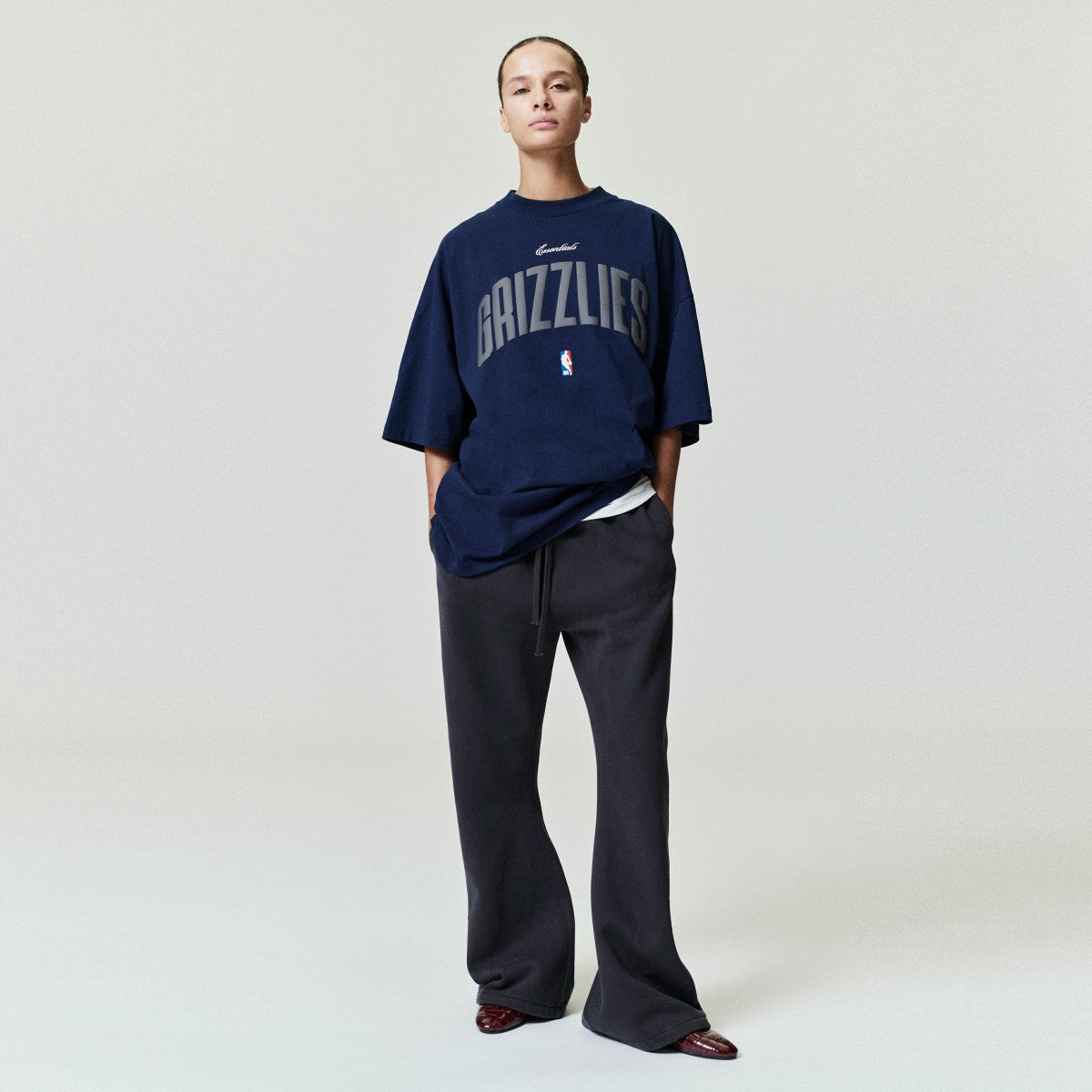 Memphis Grizzlies Fear of God x NBA Unisex 90s Fit T-Shirt - Navy sale