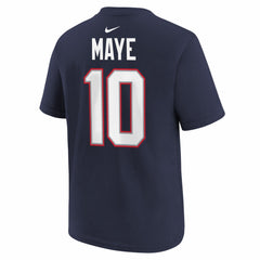 Drake Maye New England Patriots Youth Super Bowl LX Patch Name & Number T-Shirt - Navy | Nike discount