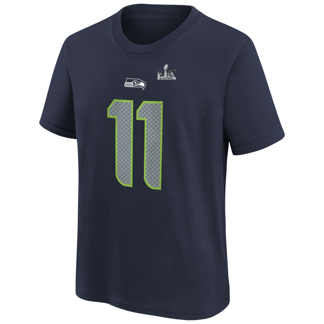 Jaxon Smith-Njigba Seattle Seahawks Youth Super Bowl LX Patch Name & Number T-Shirt - College Navy | Nike outlet