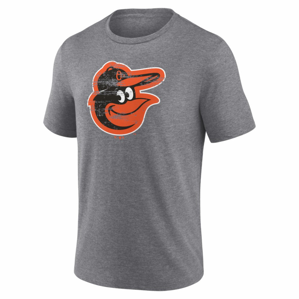 Baltimore Orioles Heritage Personalized Any Name & Number Tri-Blend T-Shirt - Gray