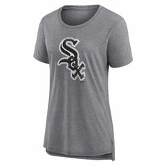 Chicago White Sox Women's Heritage Personalized Any Name & Number Tri-Blend T-Shirt - Gray