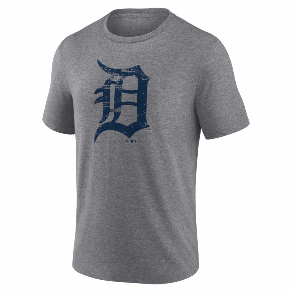 Detroit Tigers Heritage Personalized Any Name & Number Tri-Blend T-Shirt - Gray
