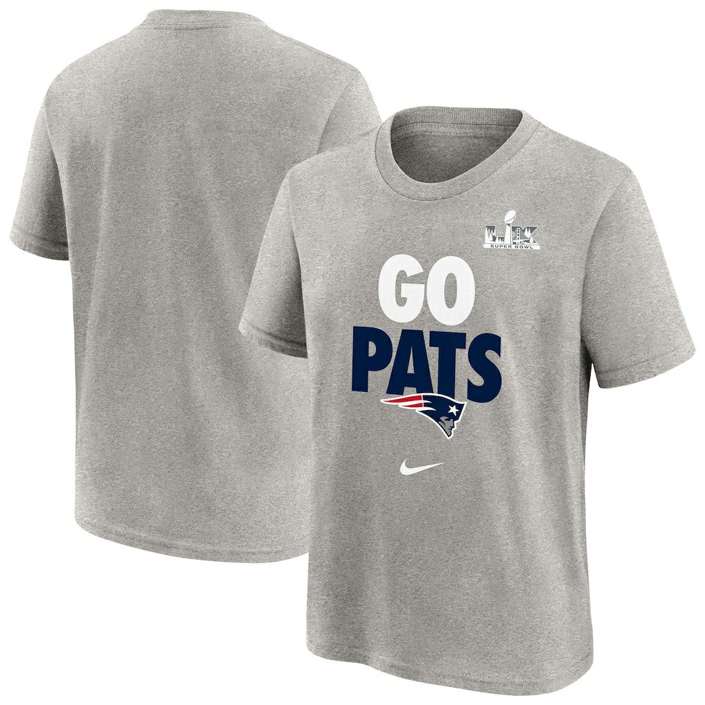 New England Patriots Youth Super Bowl LX Fast As Fast Gets Hometown Slogan T-Shirt - Gray | Nike for sale